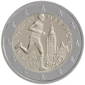 2 euro Slowakije 100 jaar vredesmarathon van Kosicky 2024