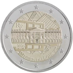 2 euro museum het Louvre Frankrijk 2025