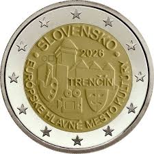 2 euro Slowakije Trencin Europese culturele hoofdstad 2026